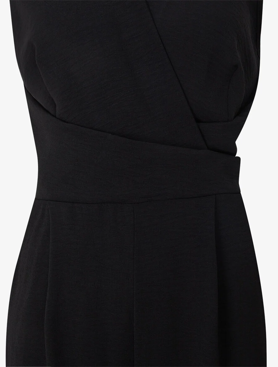 Effen jumpsuit zonder mouwen - zwart - Image 3