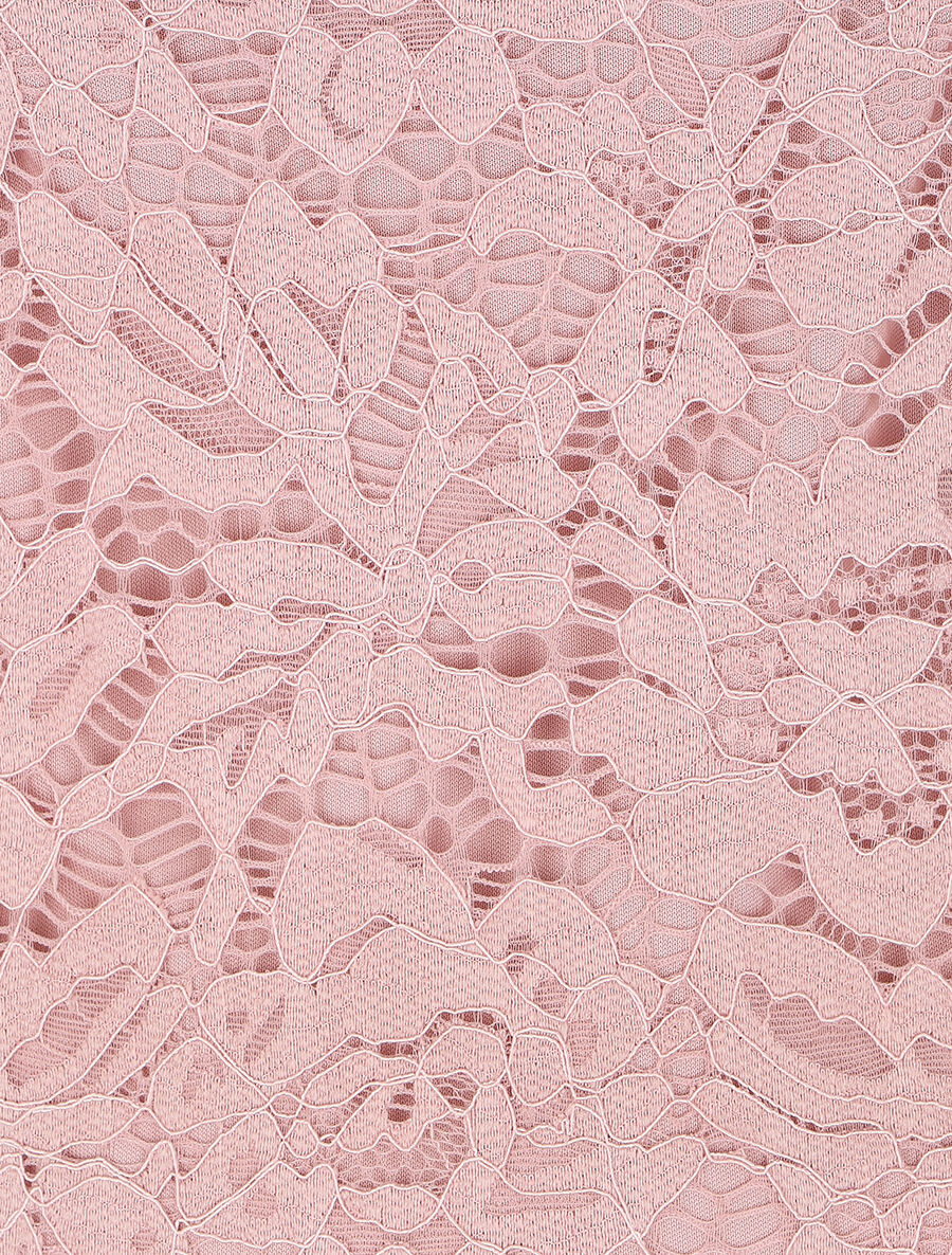 Effen kanten topje met lange mouwen - Roze - Image 3