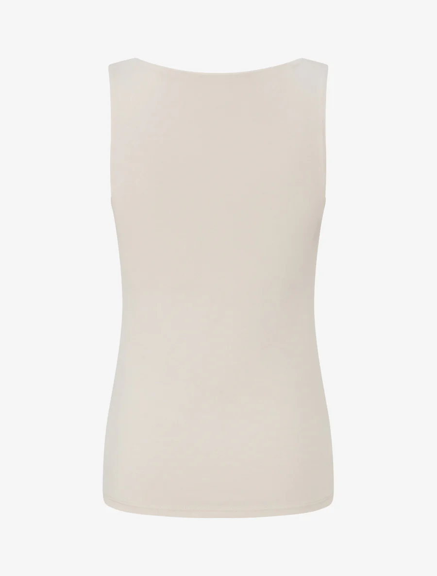 Effen klassiek tanktop - Beige - Image 2