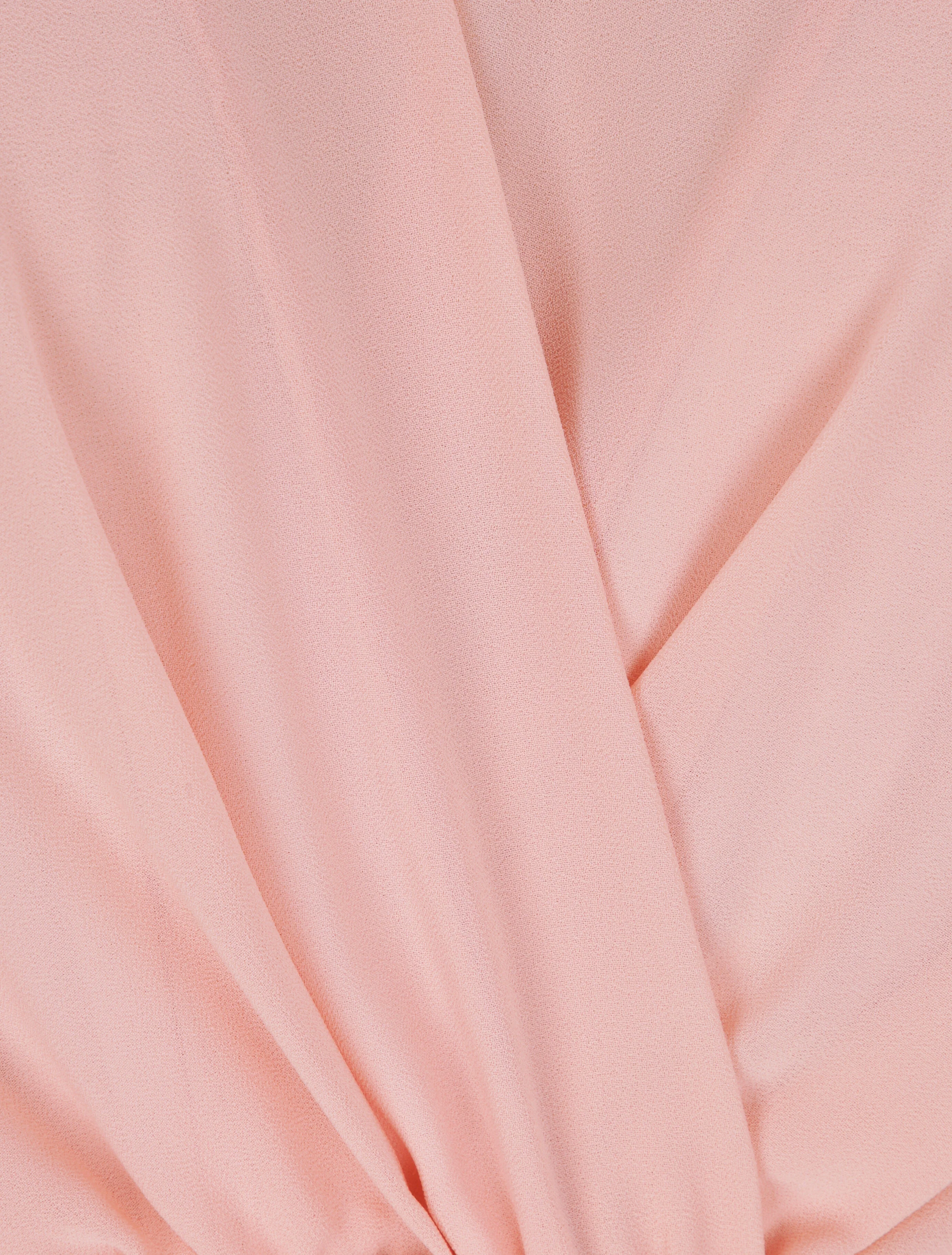 Effen lange jurk met voile - Roze - Image 3