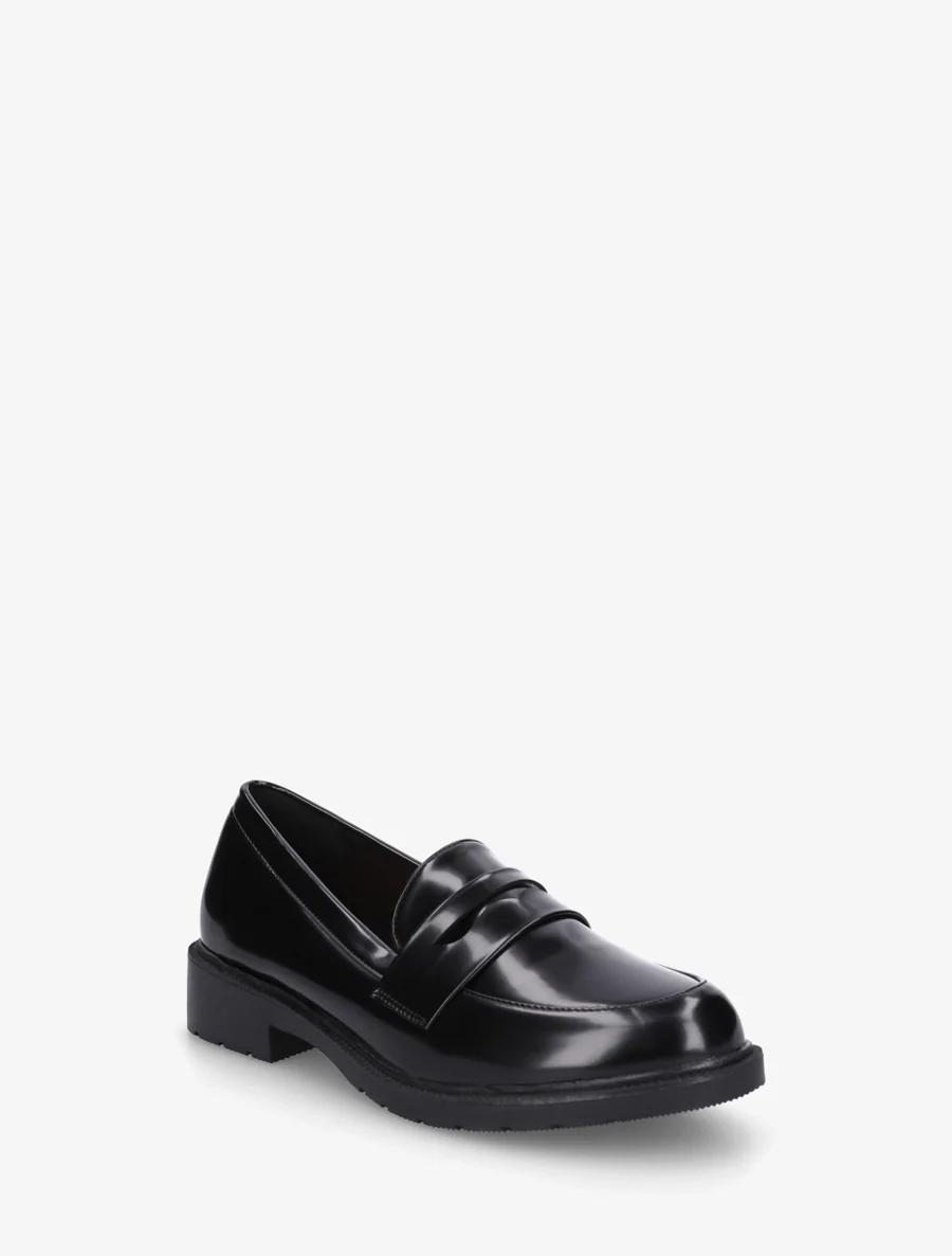 Effen loafers van imitatieleer - Zwart - Image 2