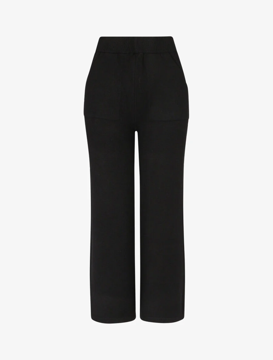 Effen mesh broek - Zwart