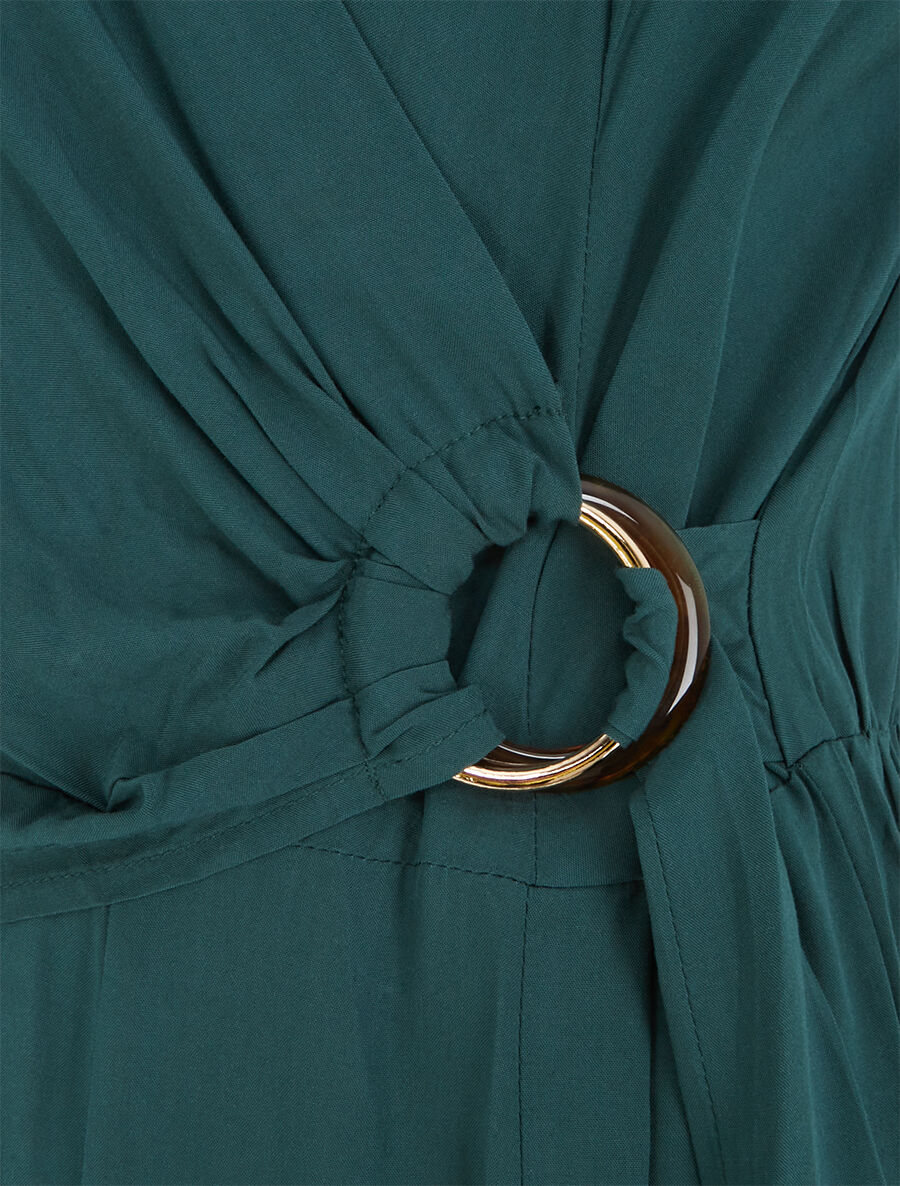 Effen mouwloze jumpsuit - Dennengroen - Image 3