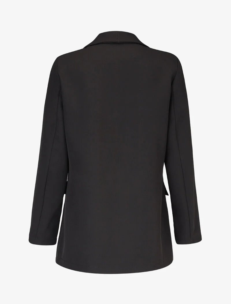 Effen open blazer - zwart - Image 2