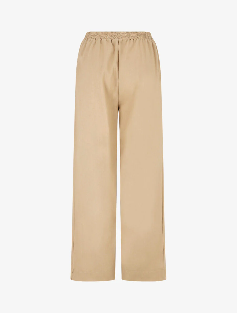 Effen overhemd en broek met linnen effect - Beige - Image 6