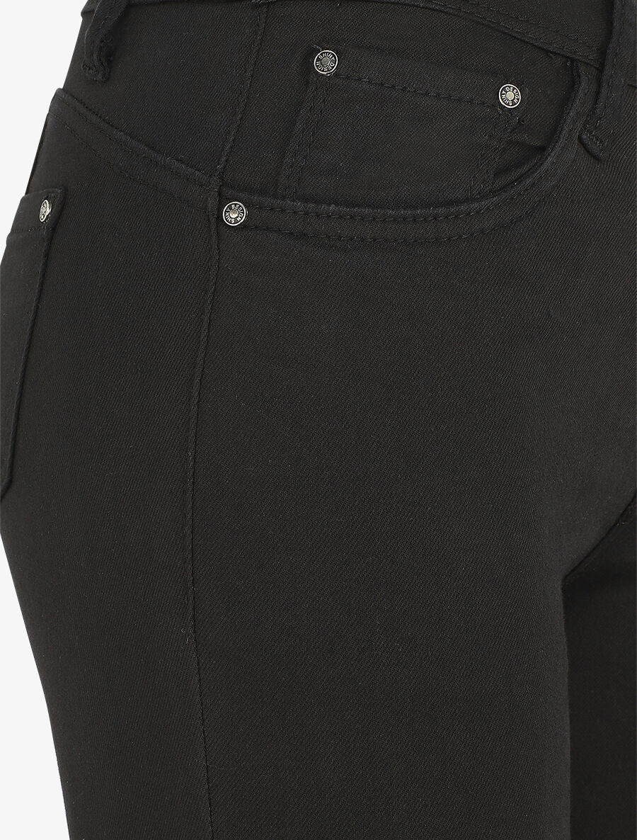 Effen push-up skinny jeans in standaard maat - zwart - Image 3