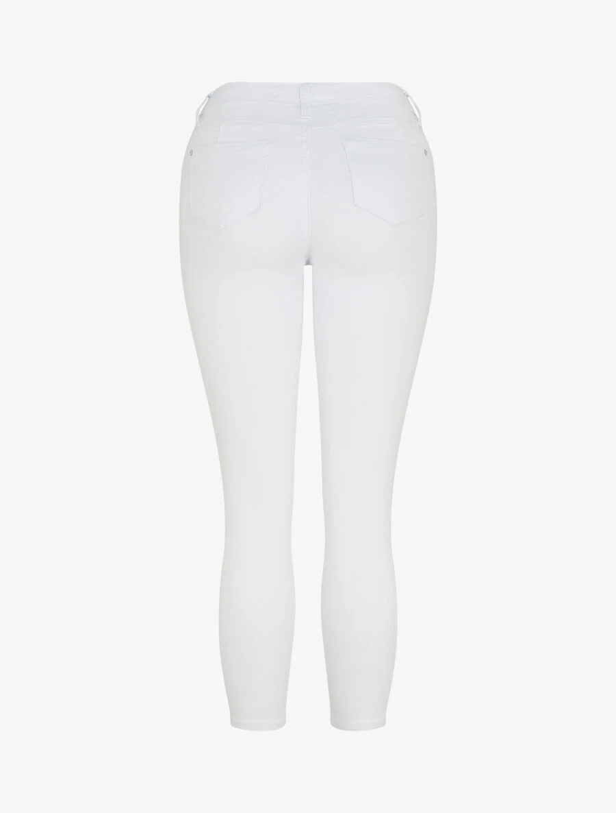 Effen push-up skinny jeans in standaard maat - Wit - Image 2