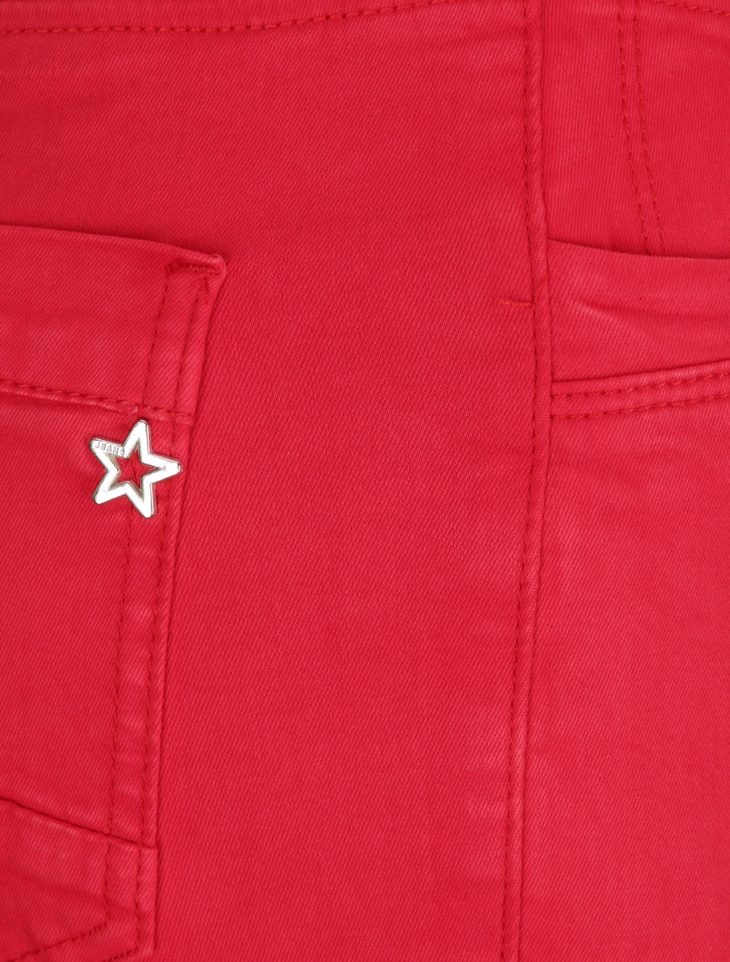 Effen rechte broek - Rood - Image 3