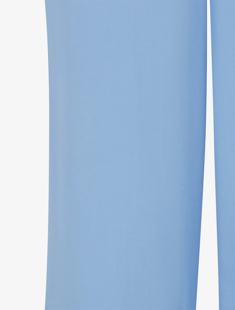 Effen rechte elastische broek - Lichtblauw - Image 3