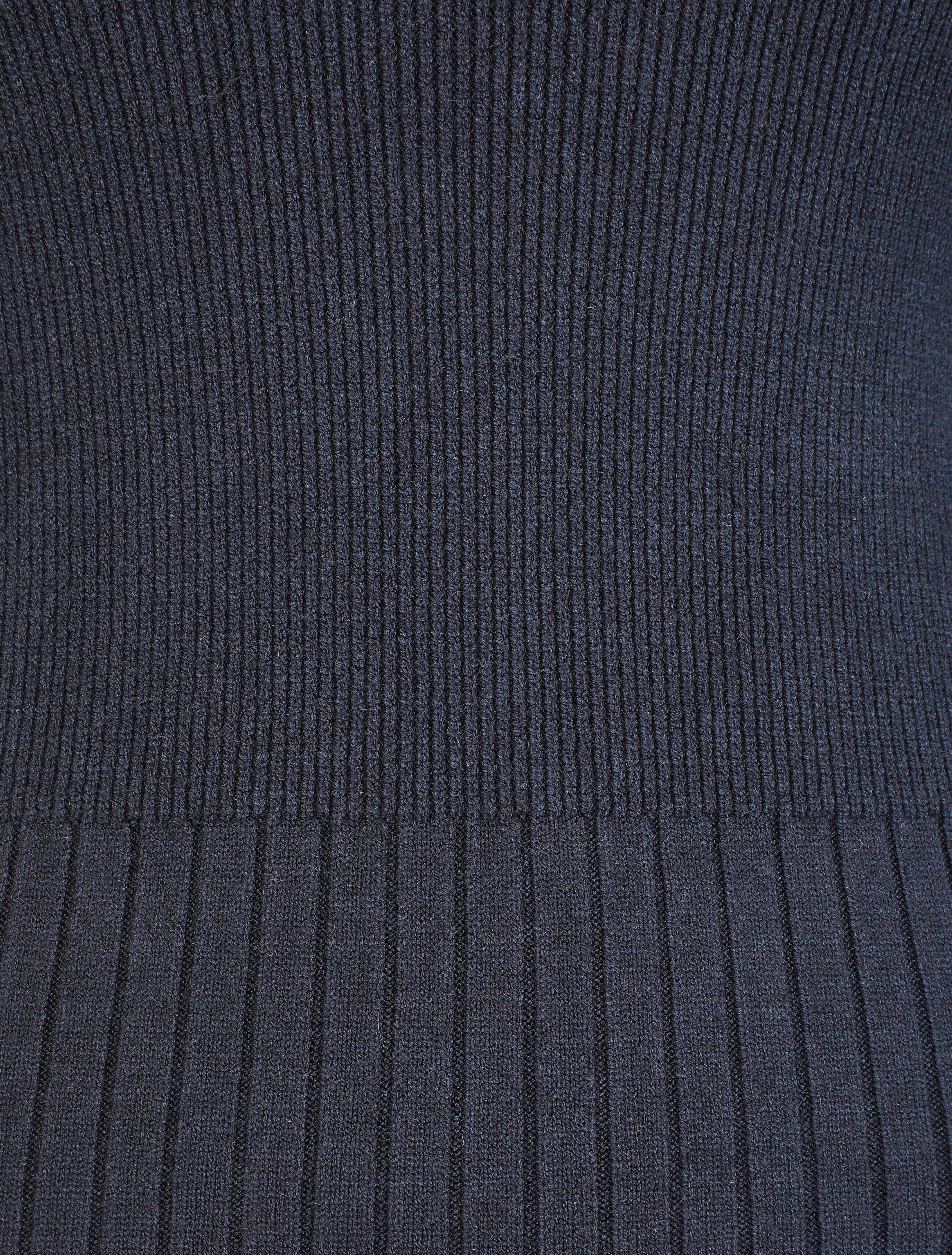 Effen ribtrui met opstaande kraag - Marineblauw - Image 3