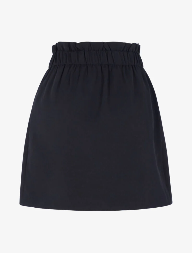 Effen rok met decoratief koord - zwart - Image 2