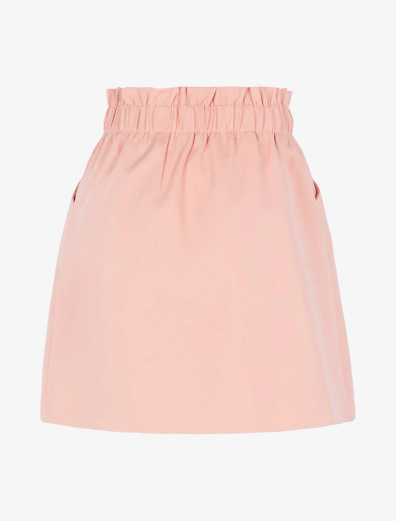 Effen rok met decoratief koord - roze - Image 2