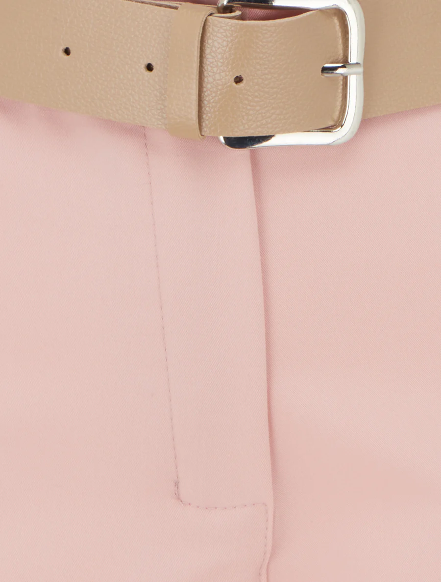 Effen short met zoom en ceintuur - Roos - Image 3