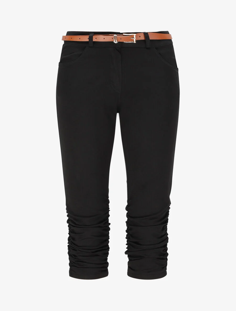 Effen shorts met elastische boorden - Zwart