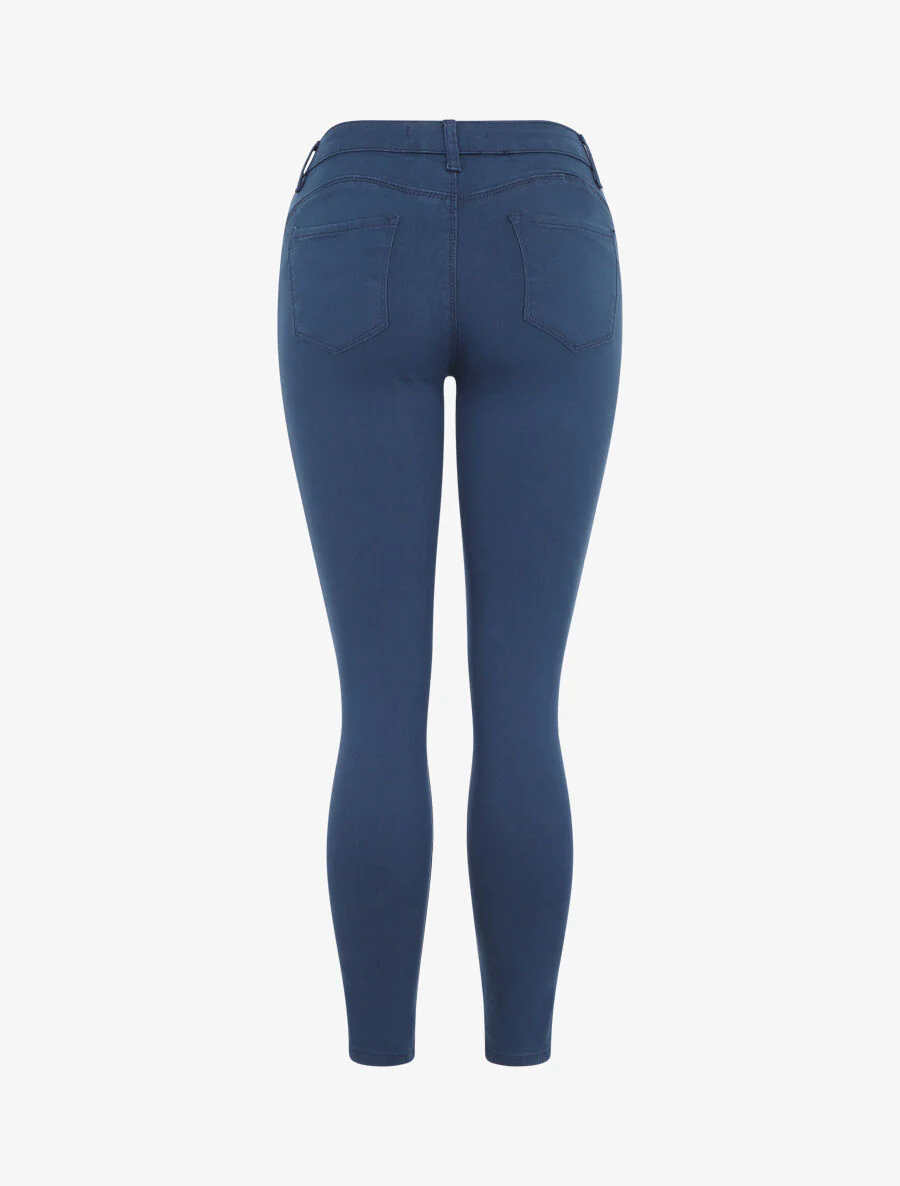 Effen skinny jeans - Marineblauw - Image 2