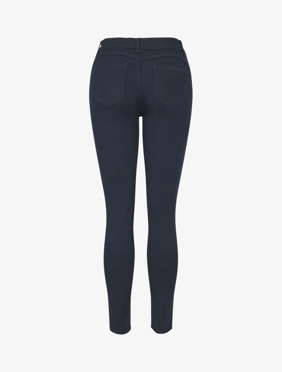 Effen skinny jeans in grote maat - Donkerblauw - Image 2