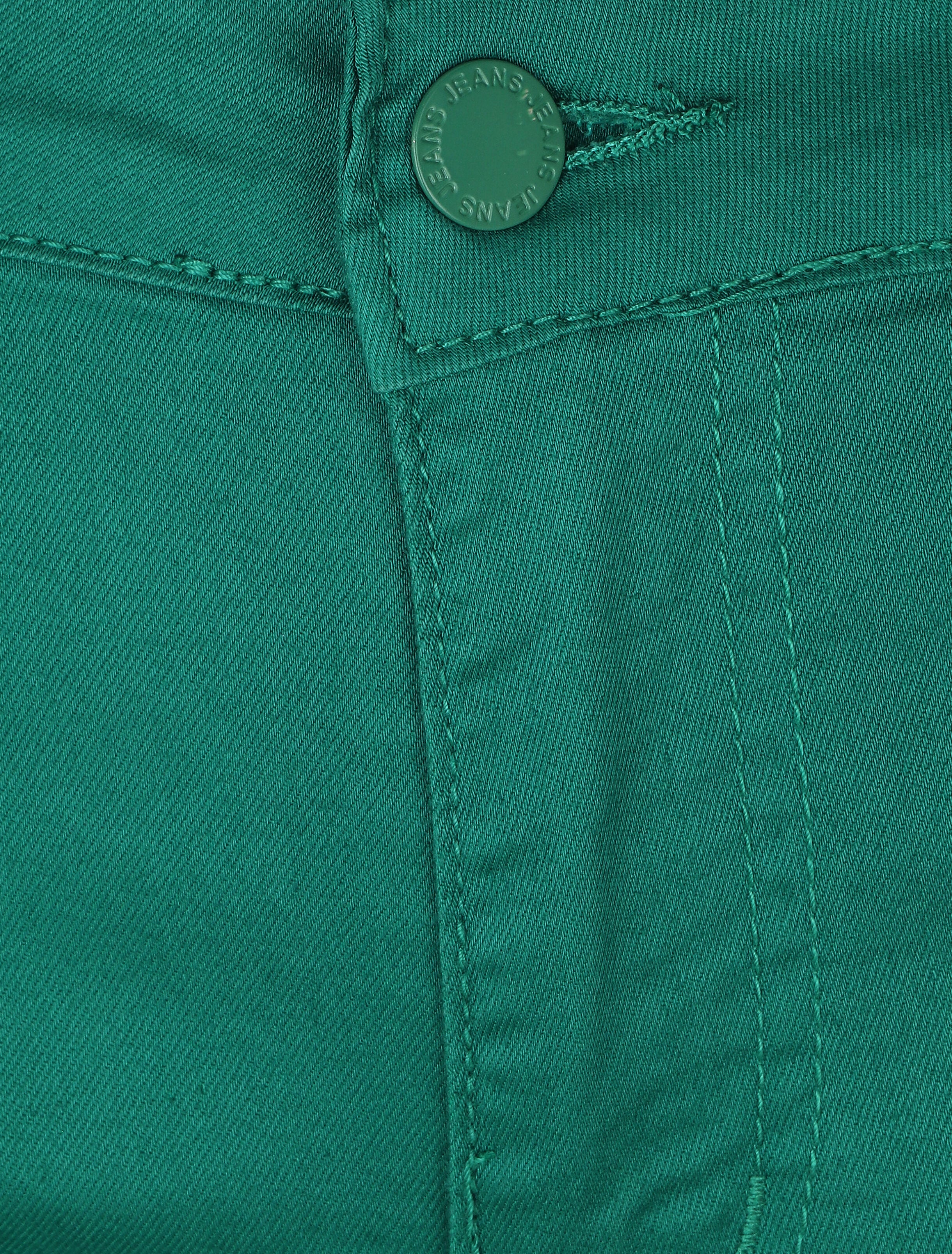 Effen skinny jeans in grote maat - groen - Image 3