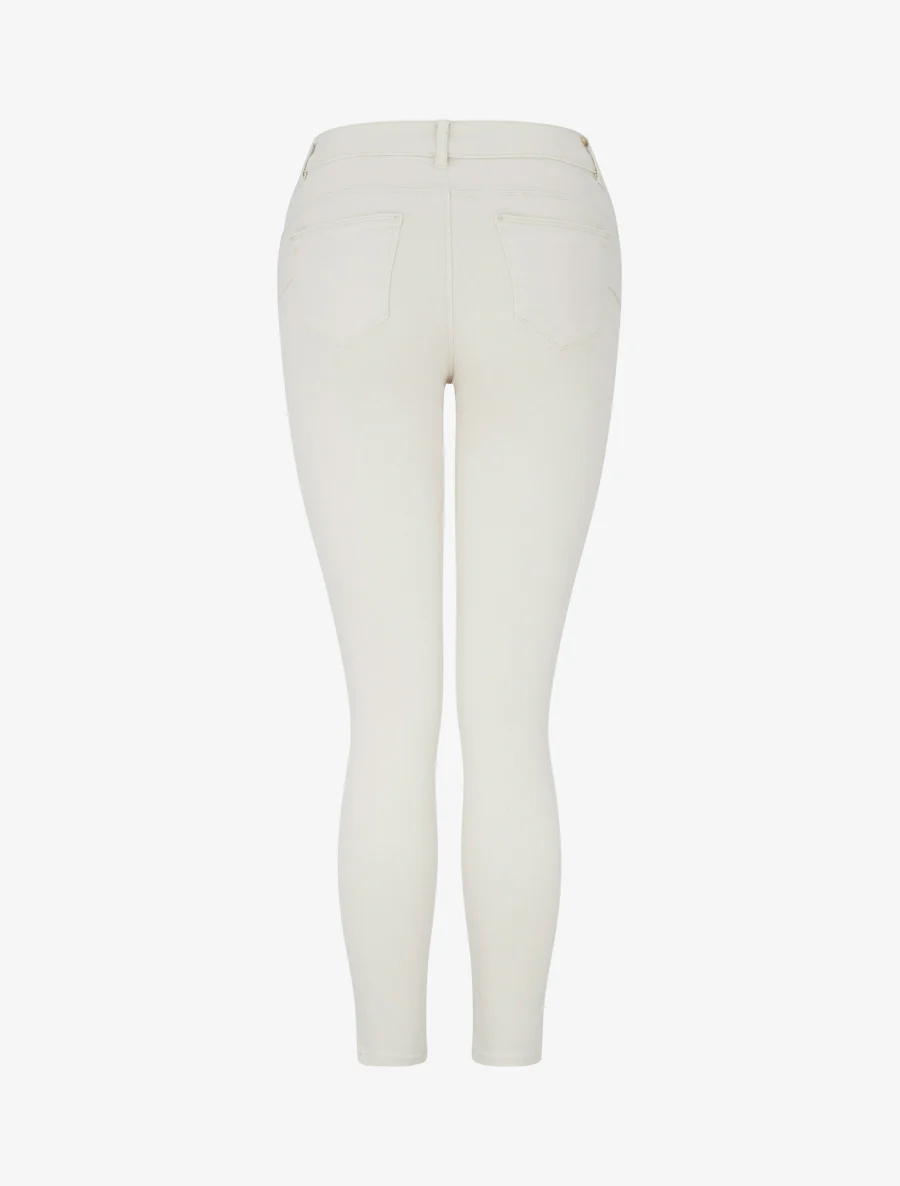 Effen skinny jeans met normale taille - Lichtbeige - Image 2