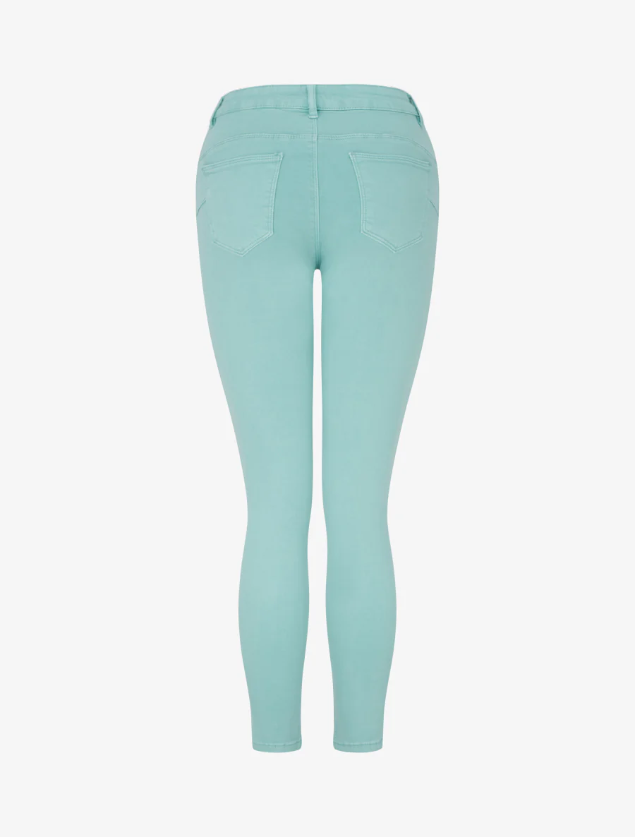Effen skinny jeans met normale taille - Watergroen - Image 2