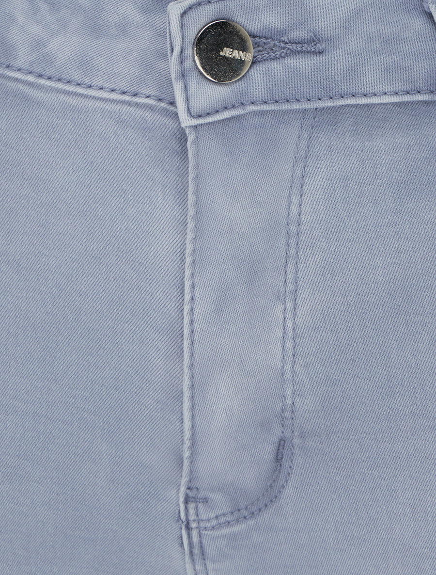 Effen skinny jeans met normale taille - Blauwgrijs - Image 3