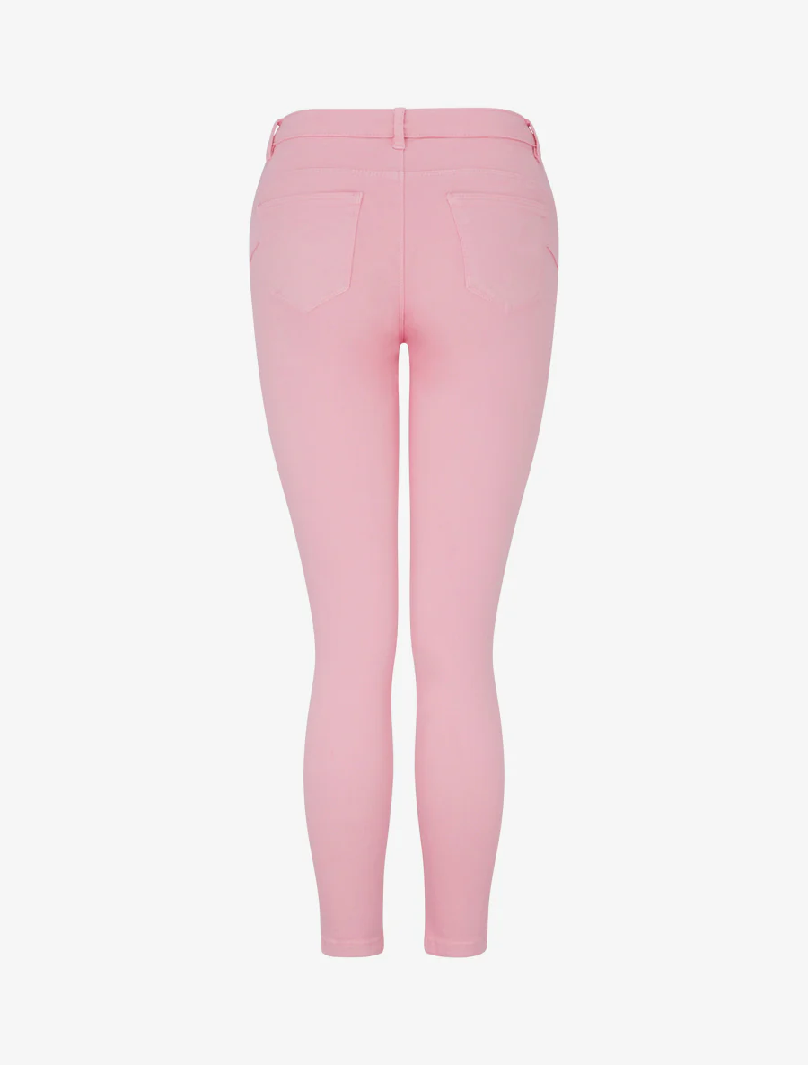 Effen skinny jeans met normale taille - Roos - Image 2