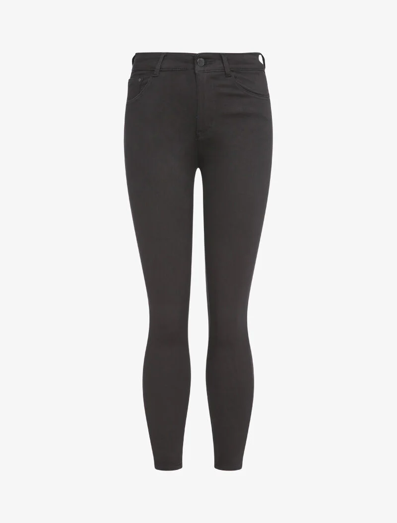 Effen slim fit jeans - Zwart