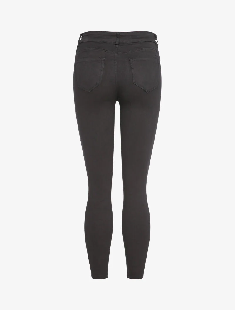Effen slim fit jeans - Zwart - Image 2