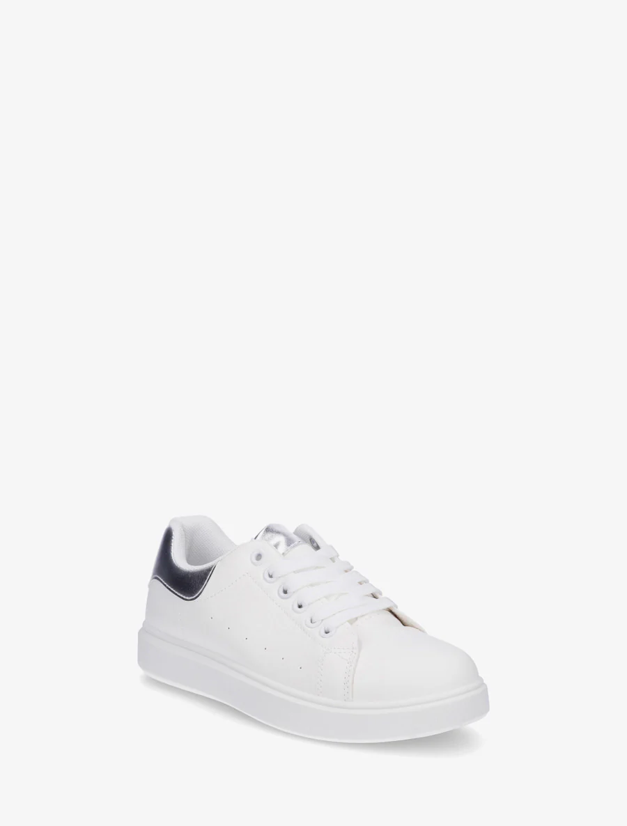 Effen sneakers met contrasterende hielversteviging - Geld - Image 2