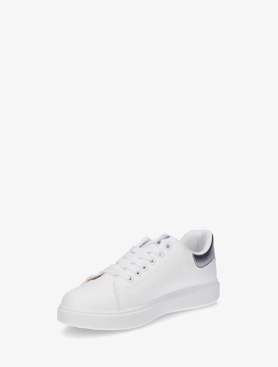 Effen sneakers met contrasterende hielversteviging - Geld - Image 3