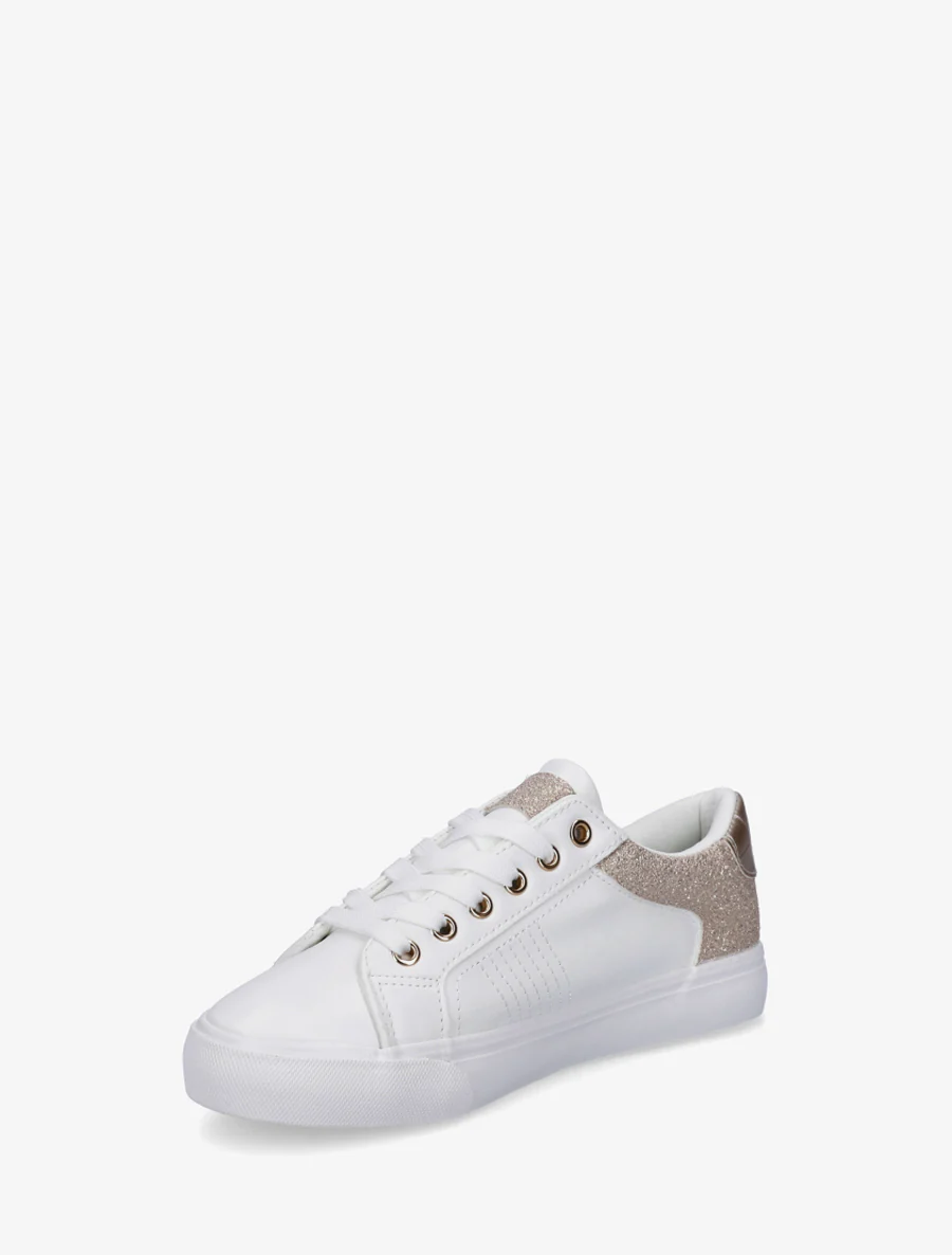 Effen sneakers met een flockzool - Goud - Image 3