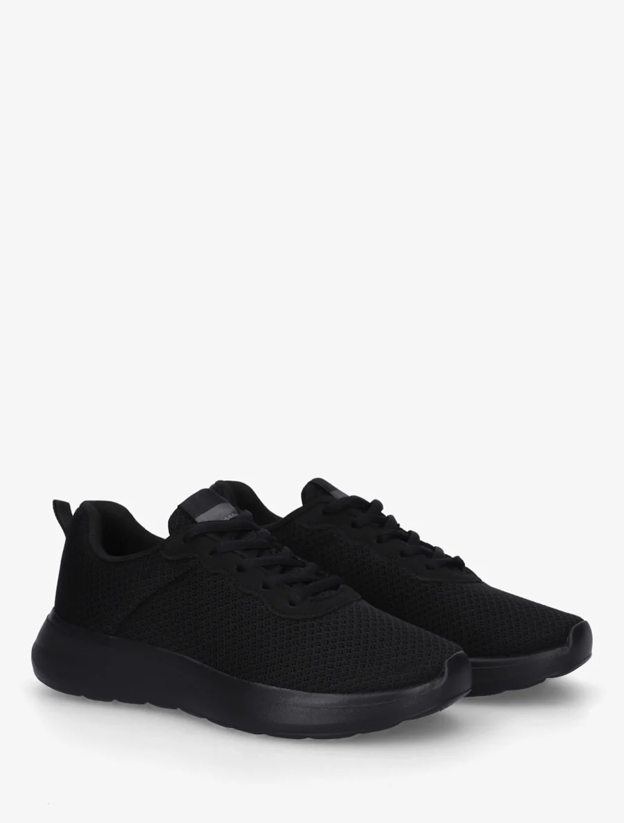 Effen sneakers van mesh - Zwart - Image 4