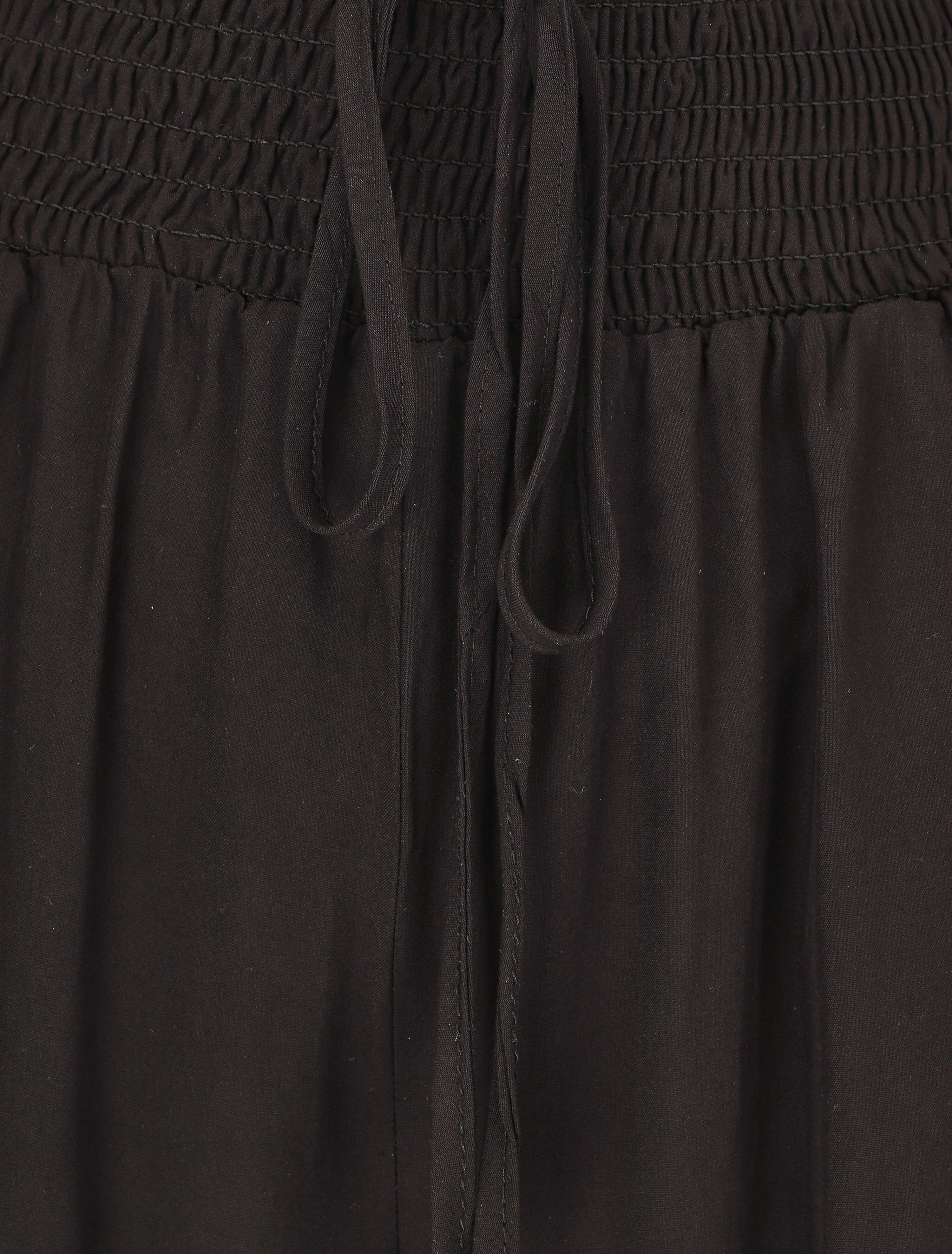 Effen soepele broek met zakken - Zwart - Image 3