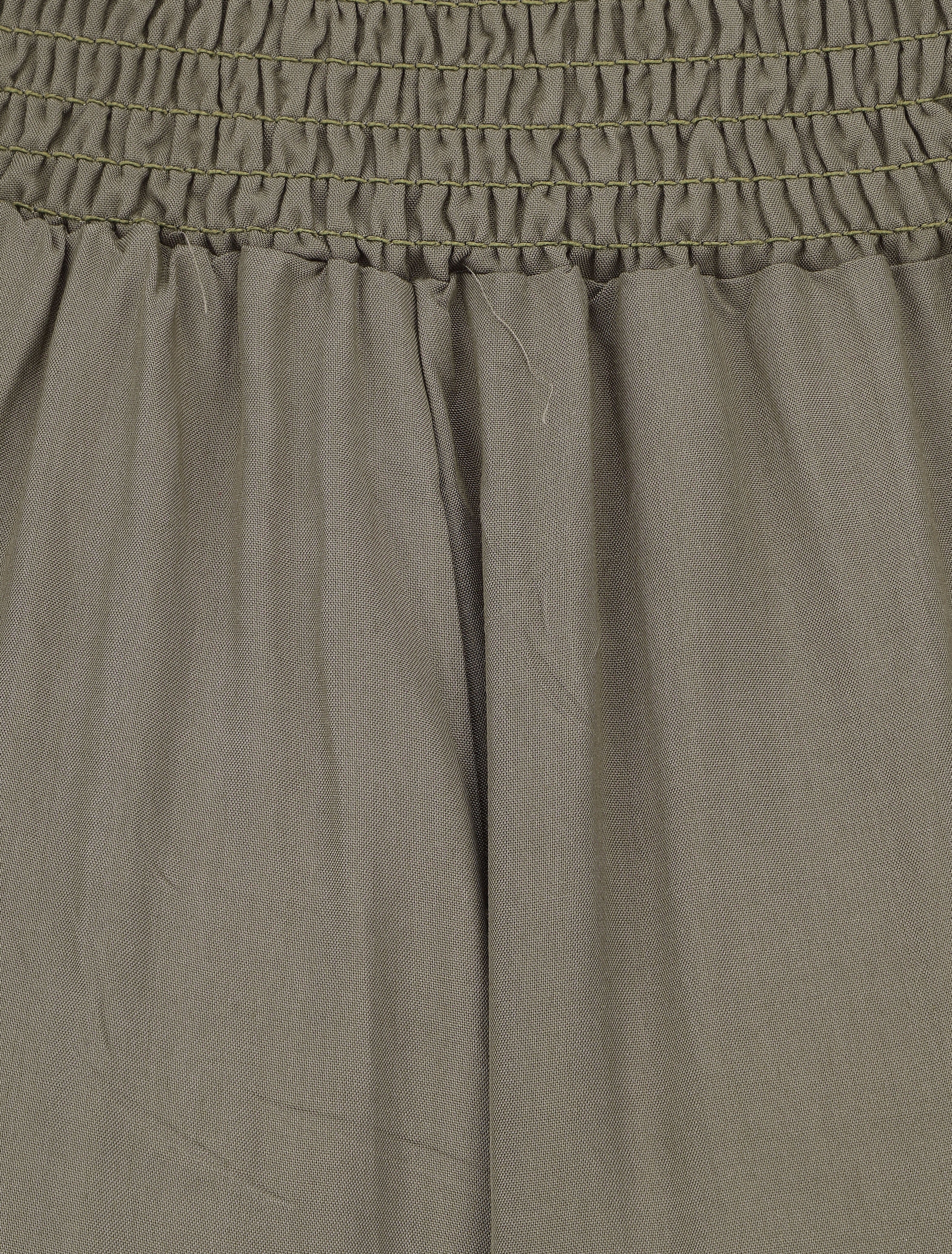 Effen soepele broek met zakken - Khaki - Image 3