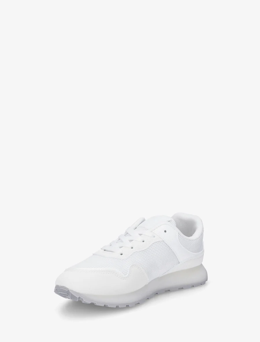 Effen stoffen en suèdine sneakers met een rubberen zool - Wit - Image 3