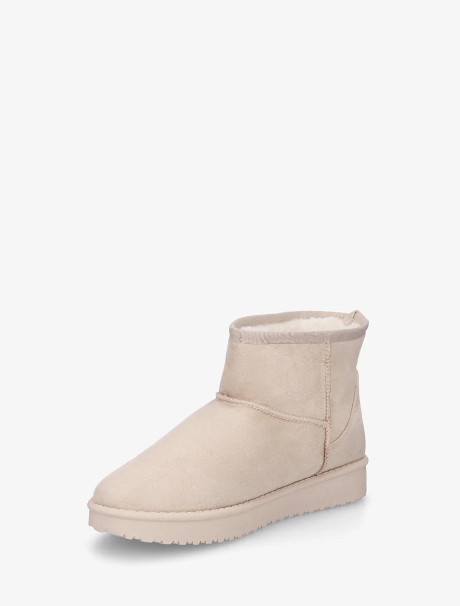 Effen suède enkellaarsjes - Beige - Image 3