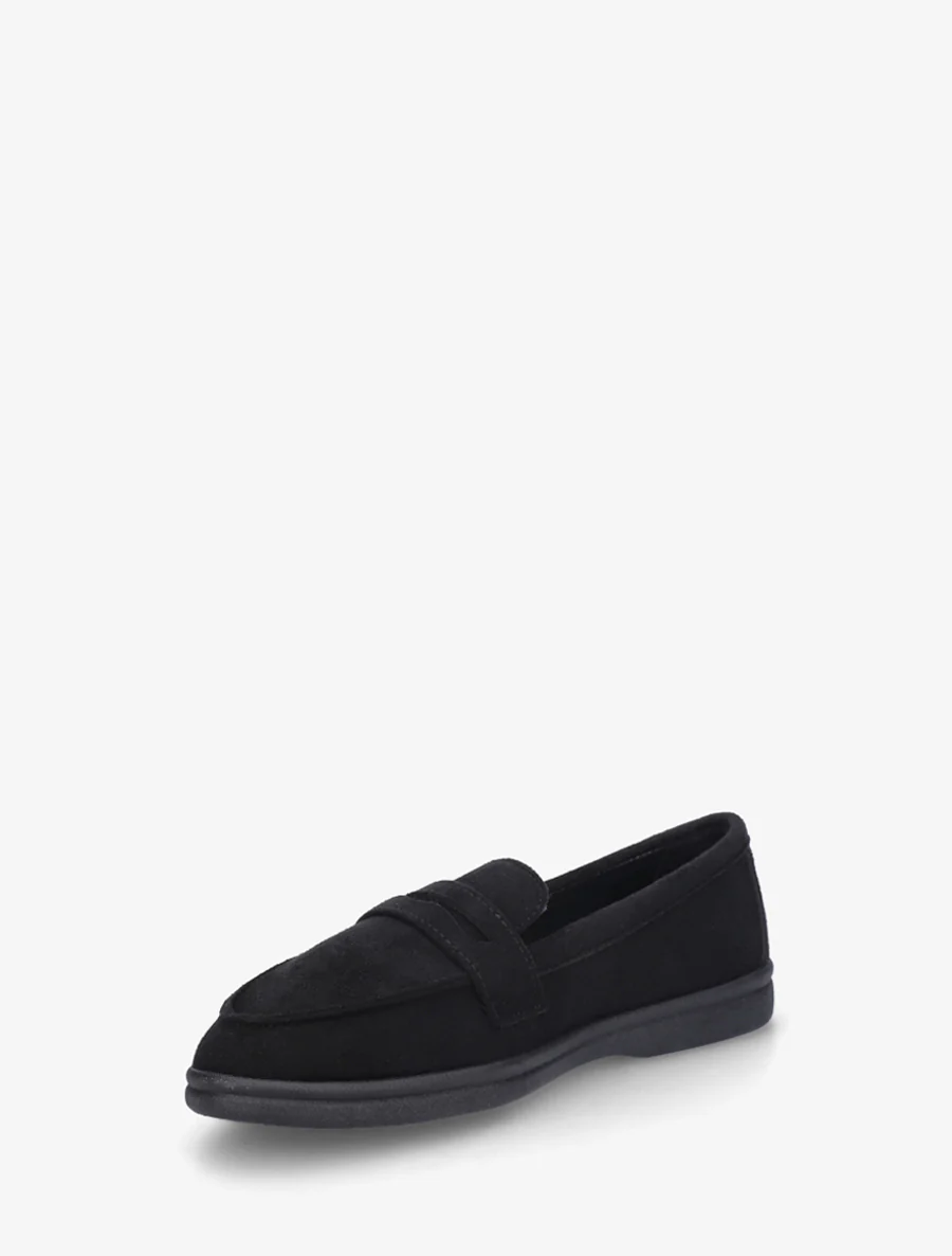Effen suède mocassins - Zwart - Image 3