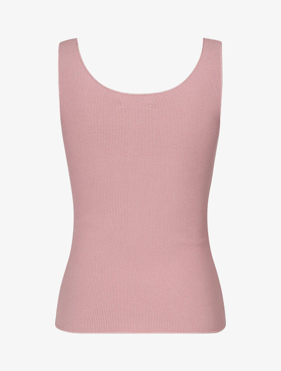 Effen tanktop met slanke pasvorm - Roze - Image 2