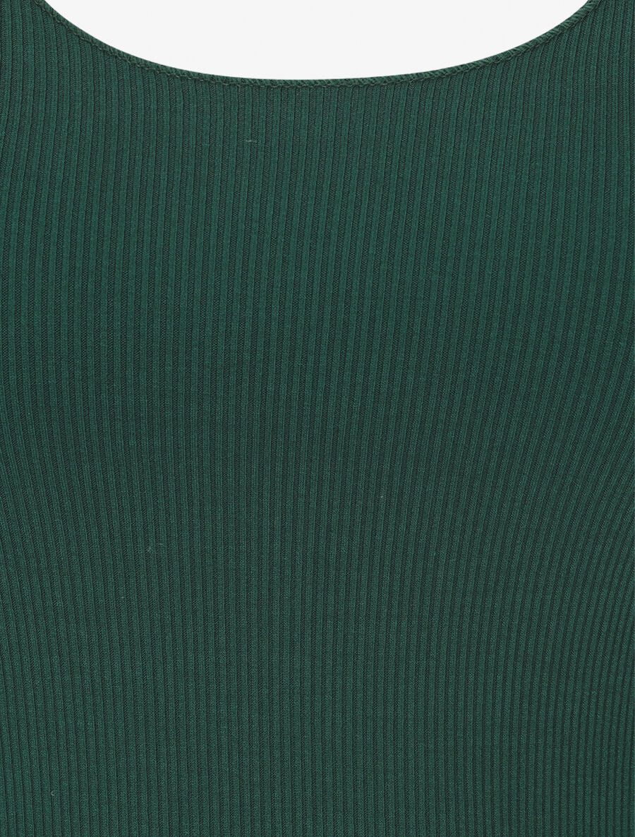 Effen tanktop met slanke pasvorm - dennengroen - Image 3