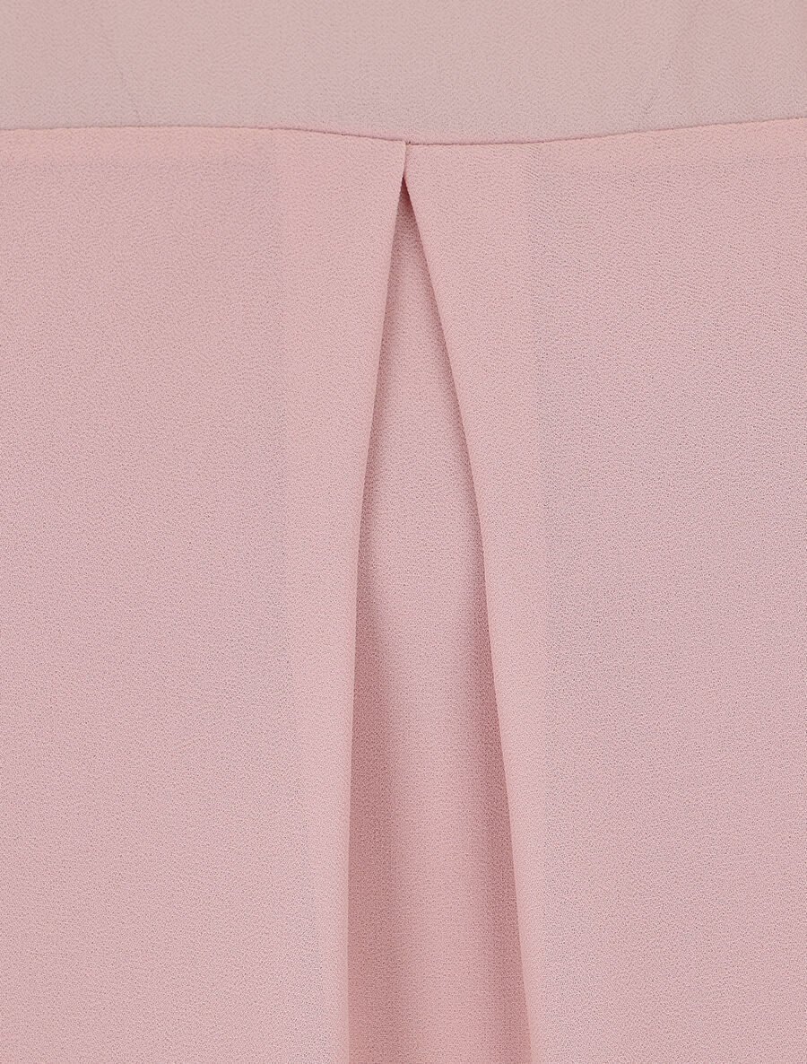 Effen top met geplooide mouwen - Roze - Image 3