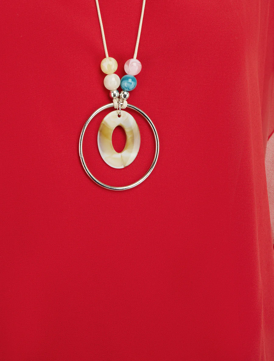 Effen top met korte mouwen - Rood - Image 3
