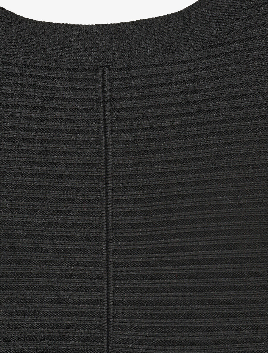 Effen trui met vleermuismouwen - zwart - Image 3