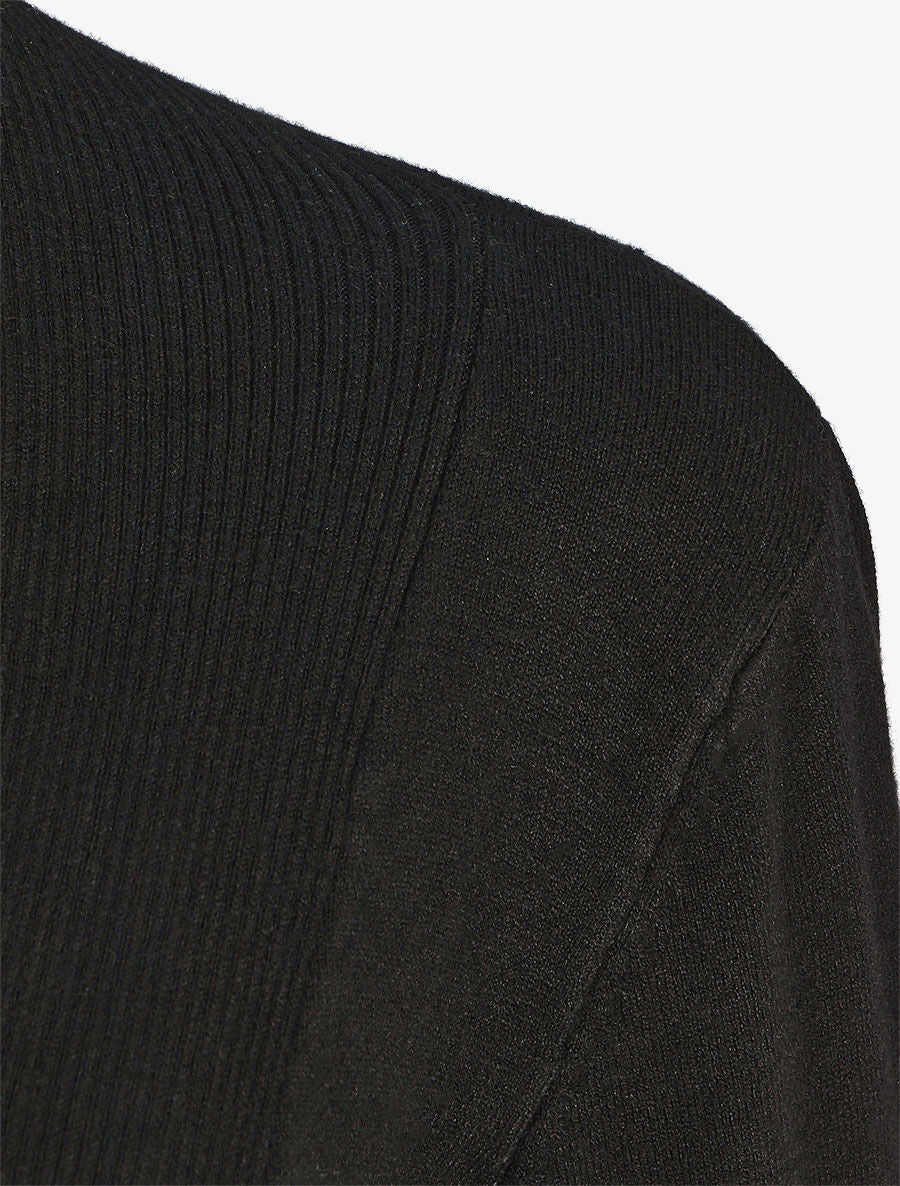 Effen vest in recht model - Zwart - Image 3