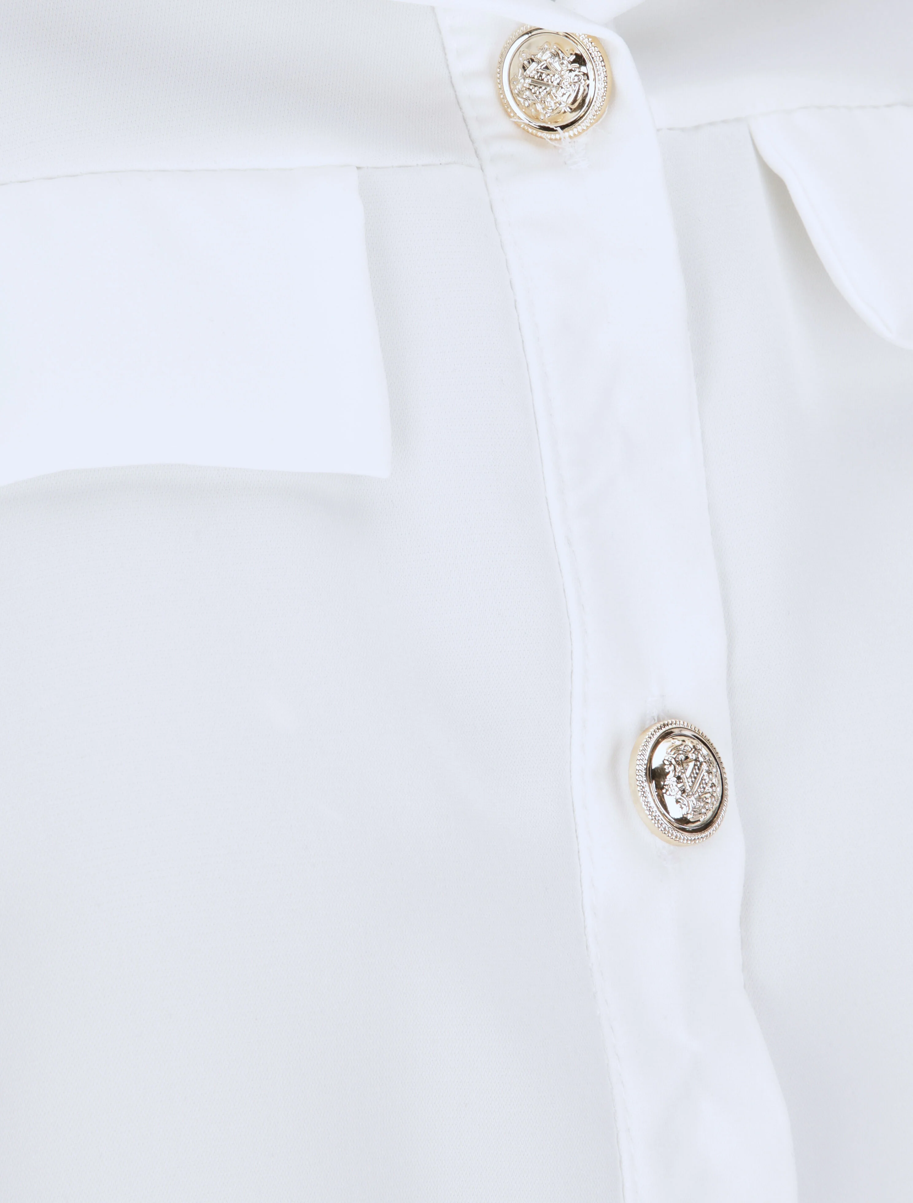 Vloeiende effen blouse - Wit - Image 3
