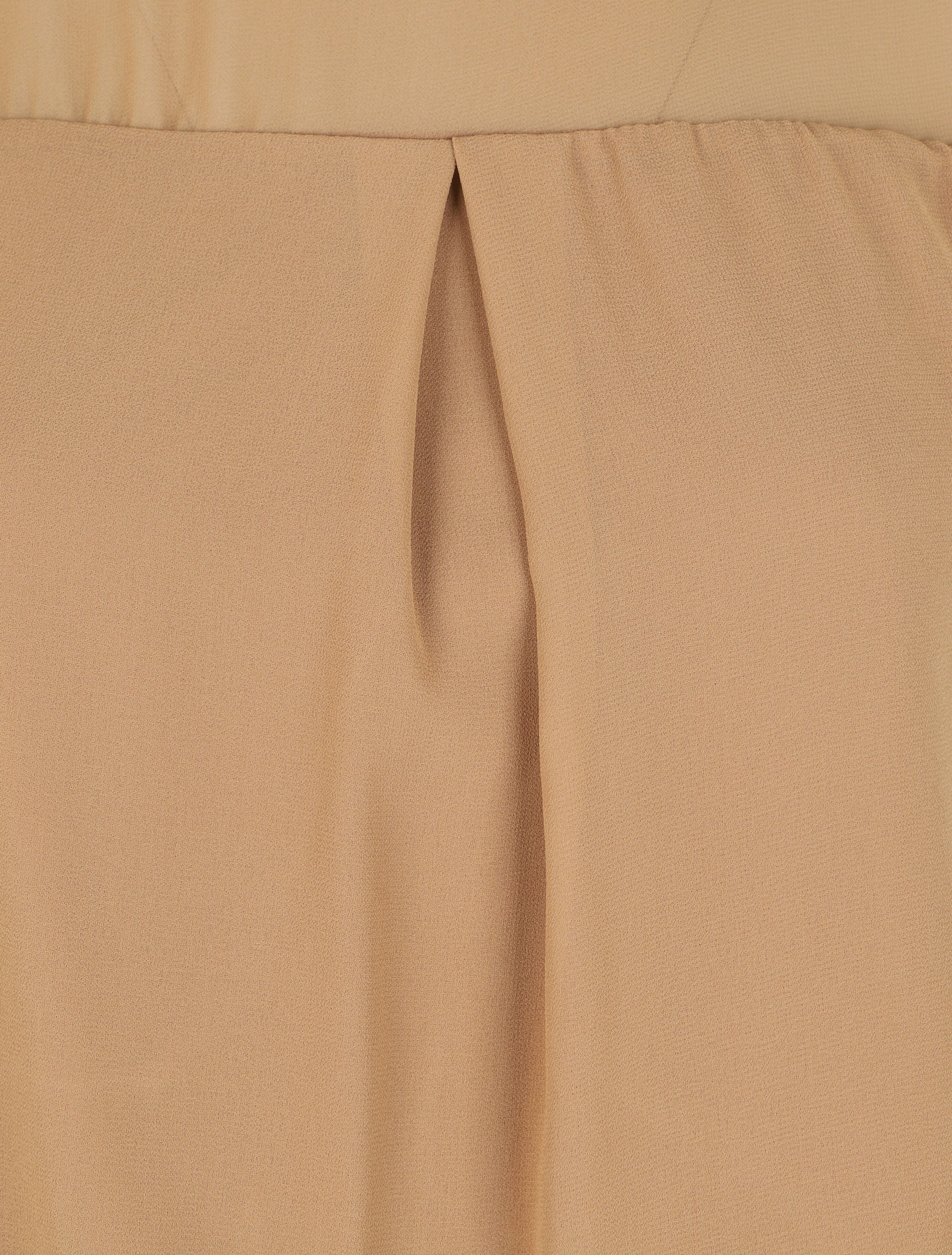 Blouse in effen voile - Camel - Image 3