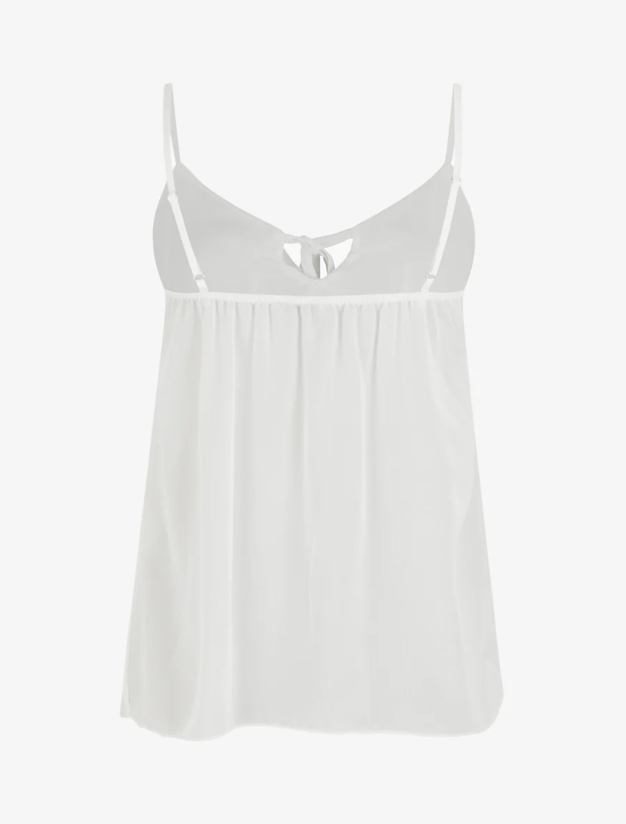 Effen voile caraco - Wit - Image 2