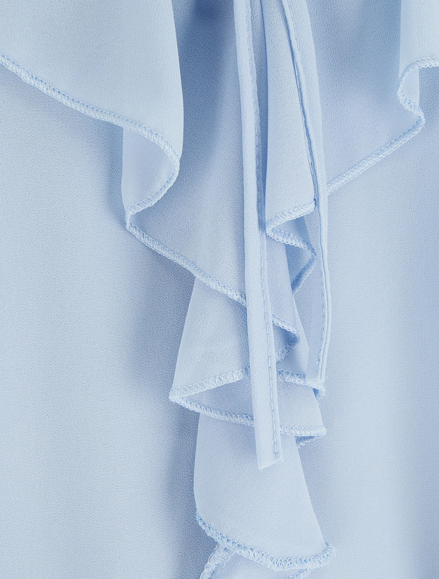 Effen voile caraco - Lichtblauw - Image 3