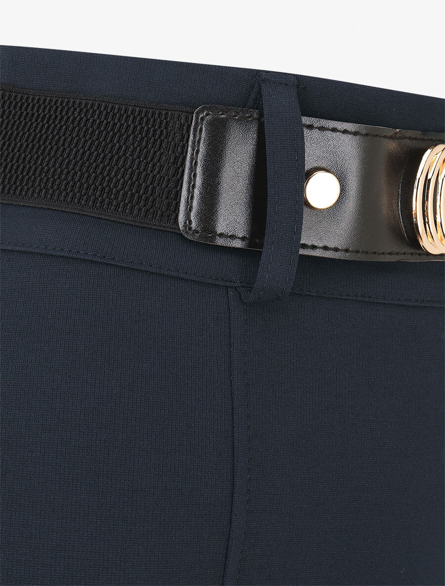 Effen wikkelrok met split - Donkerblauw - Image 3