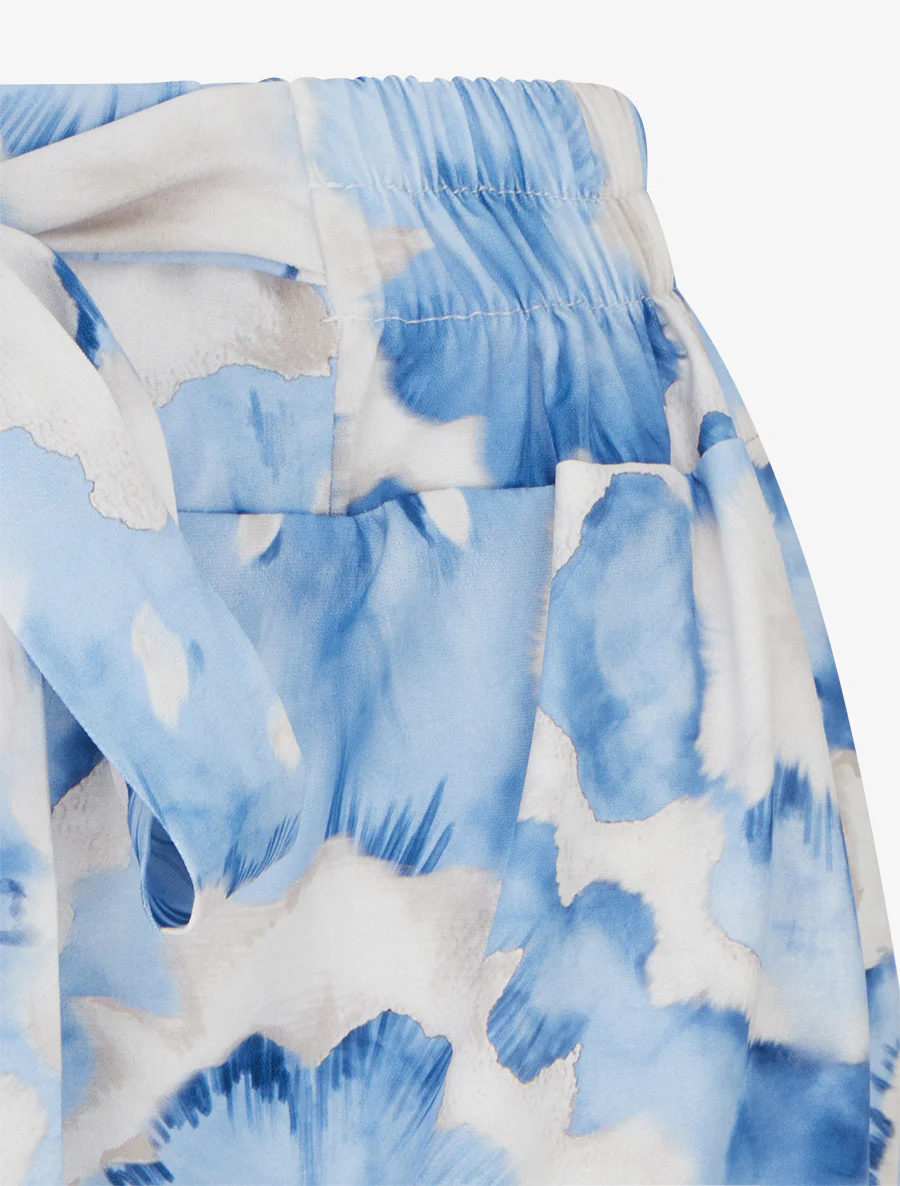 Elastische broek met abstracte print - Lichtblauw - Image 3