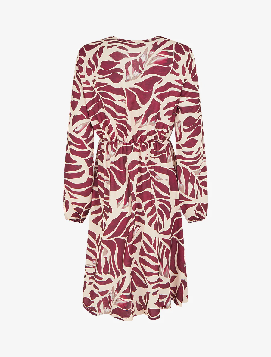 Elastische jurk met fantasieprint - Pruim - Image 2