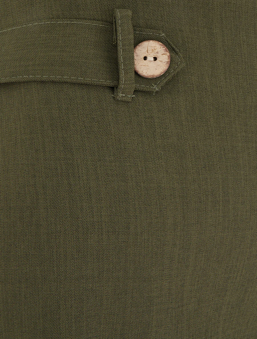 Elastische korte uni - Kaki - Image 3